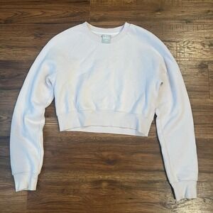 Aritzia TNA Cozy Cropped Light Purple Crewneck Sweatshirt Women Small Loungewear